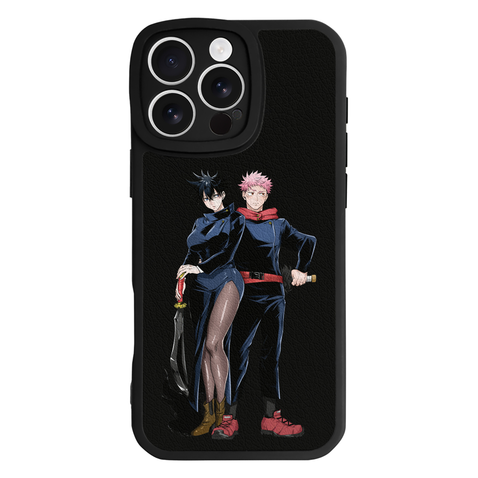 （画像用） 呪術廻戦 Jujutsu Kaisen 【iPhone 16シリーズ対応】シリコンスマホケース（レザー調） 材質：シリコン